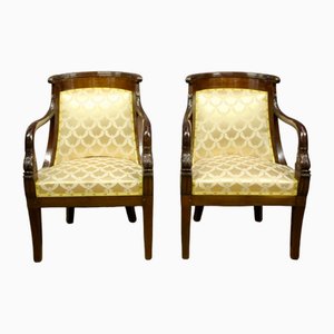 Gondola Armchairs with Dolphins in Mahogany, Set of 2-BCR-2016468