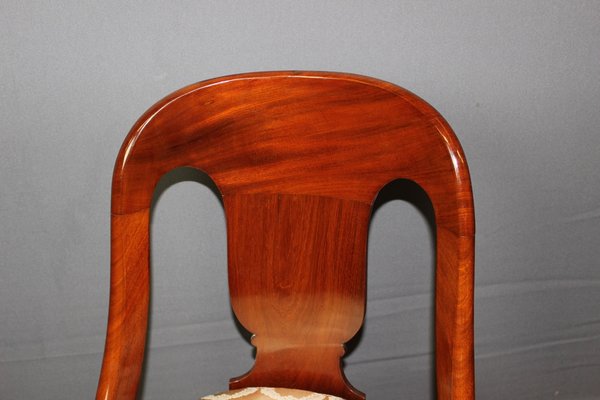 Gondola Chairs in Mahogany, 19th Century, Set of 4-BCR-2035783