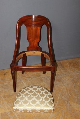 Gondola Chairs in Mahogany, 19th Century, Set of 4-BCR-2035783