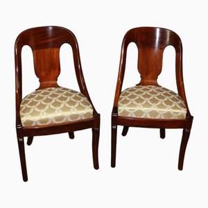 Gondola Chairs in Mahogany, 19th Century, Set of 4-BCR-2035783