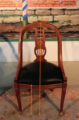 Gondola Chairs in Mahogany, , Set of 6-RVK-1111655