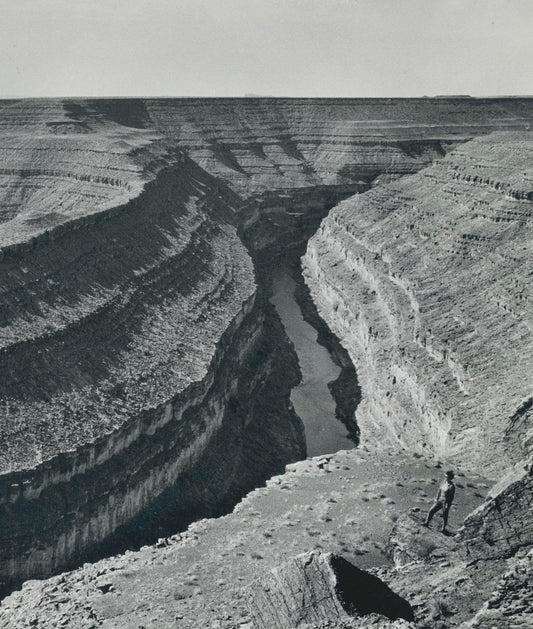 Gooseneck, Grand Canyon, Utah, USA, 1960s, Black & White Photograph