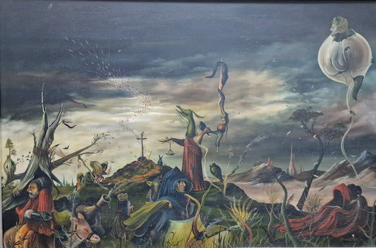 Gordon Faggeter, Surrealist Composition, 1974, Oil on Canvas