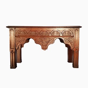 Gothic Revival Oak Side Tables, Set of 2-NQV-647229