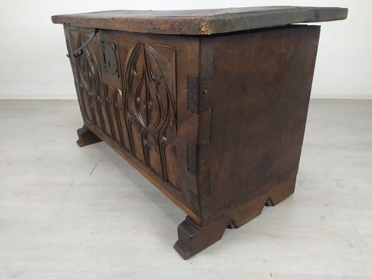 Gothic Style Oak Chest-EAD-974742