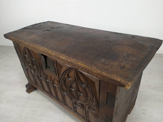 Gothic Style Oak Chest-EAD-974742