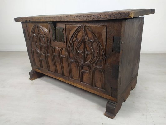 Gothic Style Oak Chest-EAD-974742