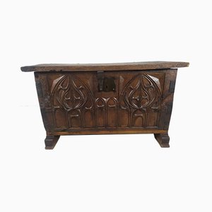 Gothic Style Oak Chest-EAD-974742