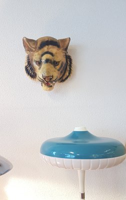 Gothic Style Tiger Head Mount Wall Hanging, 1930s-LDW-1453011