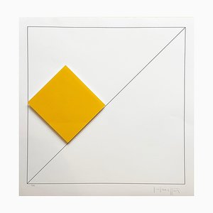 Gottfried Honegger Composition 1 3D square (orange) 2015 2015-ICD-826966