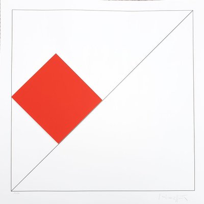 Gottfried Honegger Composition 1 3D square (red) 2015 2015-ICD-826965