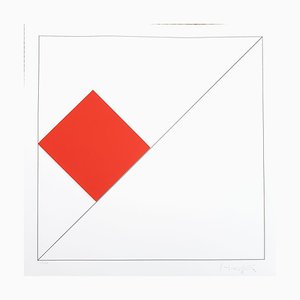 Gottfried Honegger Composition 1 3D square (red) 2015 2015-ICD-826965