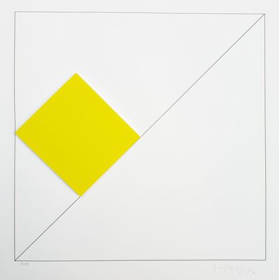 Gottfried Honegger Composition 1 3D square (yellow) 2015 2015-ICD-826962