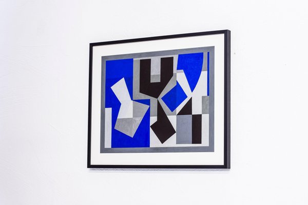 Gouache Painting Blue by Tore Nyberg, 1955-KO-635243