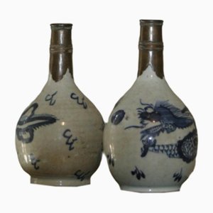 Gourdes in Chinese Porcelain & Silver, Set of 2-TEP-1234662