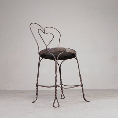 Graceful Steel American Ice Cream Parlor Chair, 1940s-TL-2034818