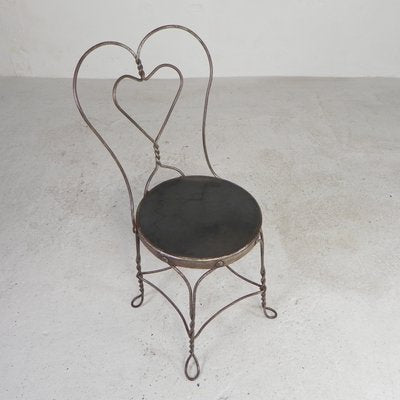 Graceful Steel American Ice Cream Parlor Chair, 1940s-TL-2034818