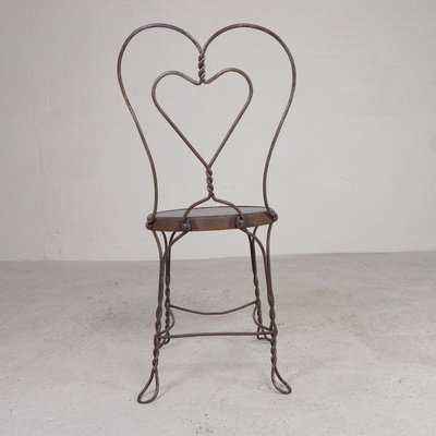 Graceful Steel American Ice Cream Parlor Chair, 1940s-TL-2034818