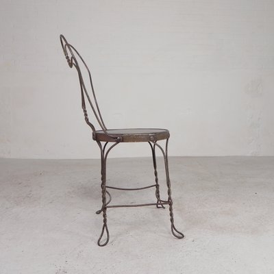 Graceful Steel American Ice Cream Parlor Chair, 1940s-TL-2034818