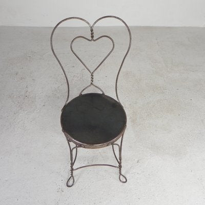 Graceful Steel American Ice Cream Parlor Chair, 1940s-TL-2034818