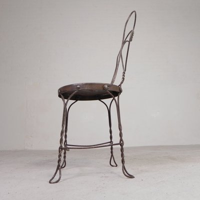 Graceful Steel American Ice Cream Parlor Chair, 1940s-TL-2034818