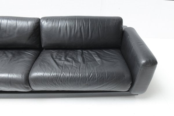 Gradual Lounge Sofa in Black Leather by Cini Boeri for Knoll / Gavina, 1971-ZXL-1396894