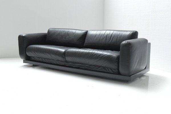 Gradual Lounge Sofa in Black Leather by Cini Boeri for Knoll / Gavina, 1971-ZXL-1396894