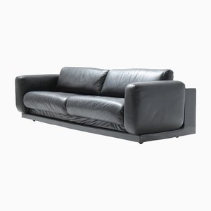 Gradual Lounge Sofa in Black Leather by Cini Boeri for Knoll / Gavina, 1971-ZXL-1396894