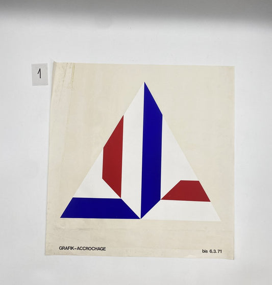 Grafik-Accrochage Exhibition Poster by Klaus Steinmann, Germany, 1971