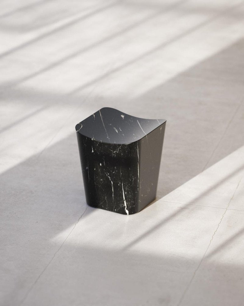 Grafite Cono Stool by Marmi Serafini