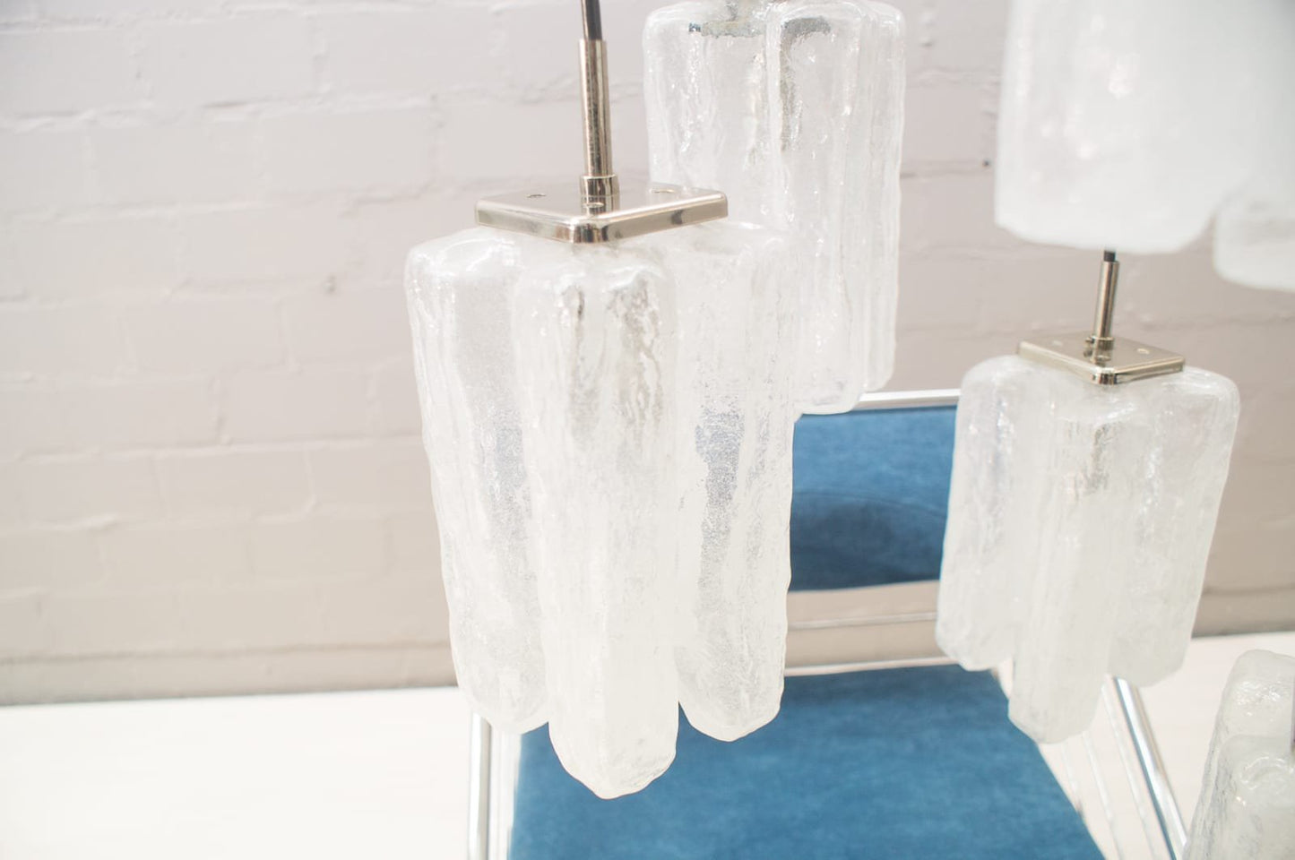 Granada Ice Glass Cascading Ceiling Lamp from Kalmar Franken KG, 1960s