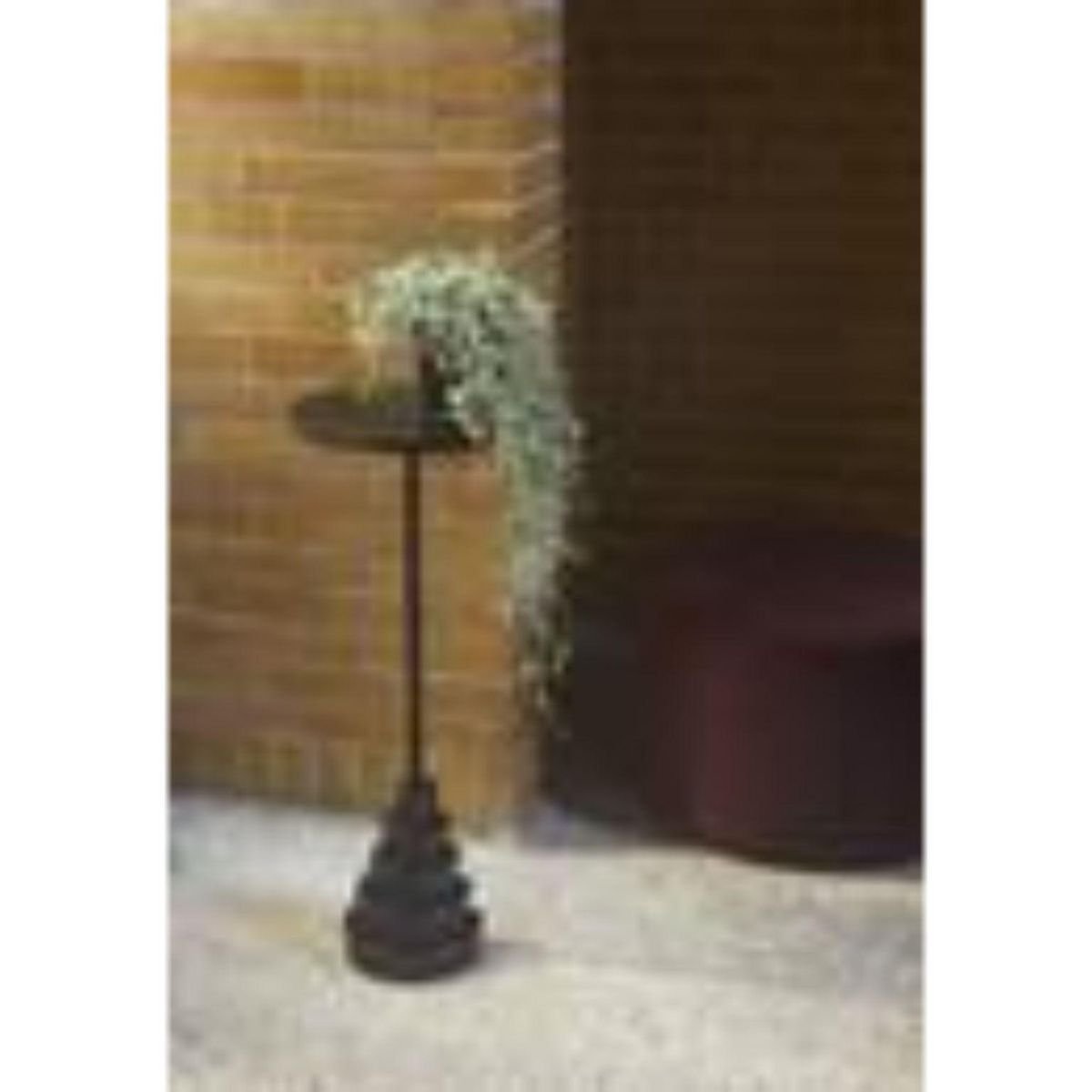 Granite and Steel Side Table with Gold Top