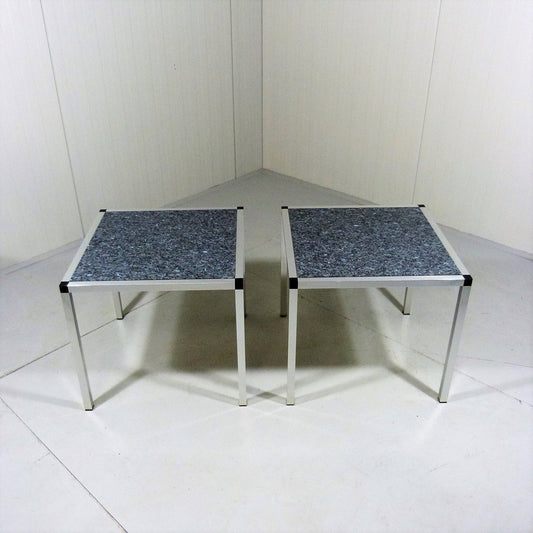 Granite Side Tables, 1980s, Set of 2