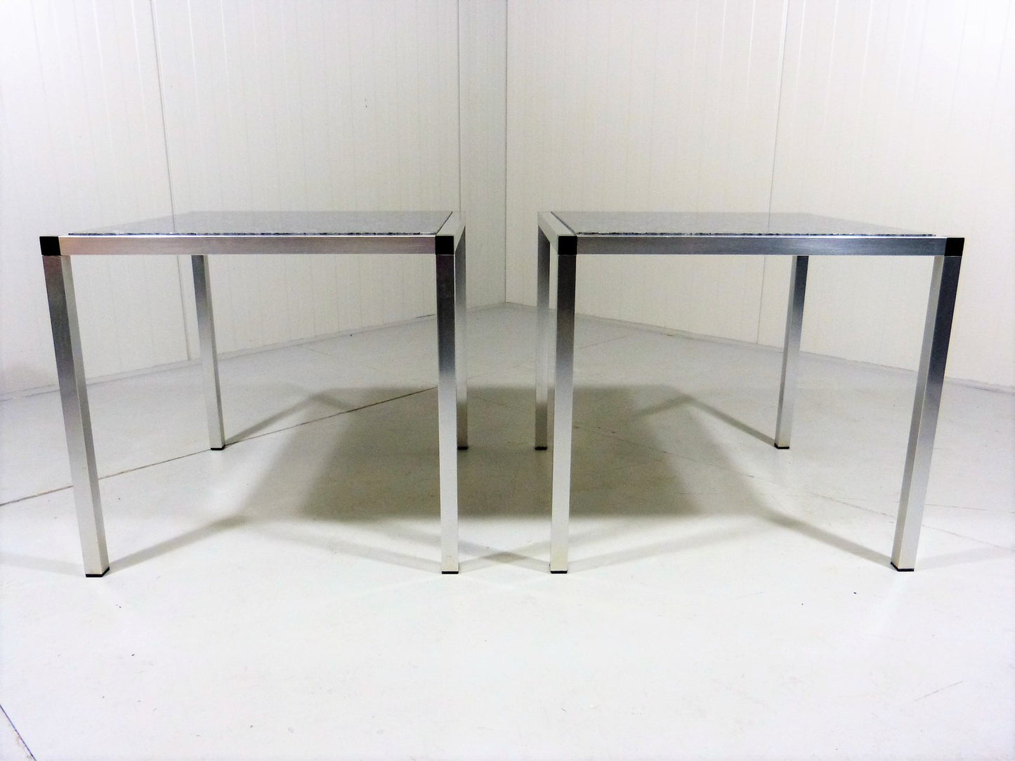 Granite Side Tables, 1980s, Set of 2