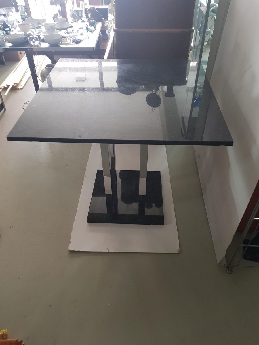 Granite Table with Chrome Legs, 1990s