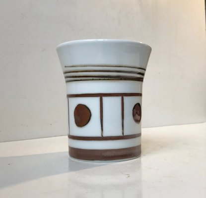 Graphic Porcelain Vase by Trude B. Jespersen for Bing & Grondahl, 1970s-LCR-920132