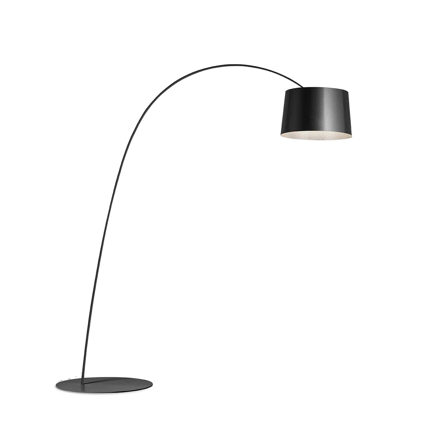 Twiggy - Composite Material Arc floor Lamp With Metal Base by Foscarini #Graphite