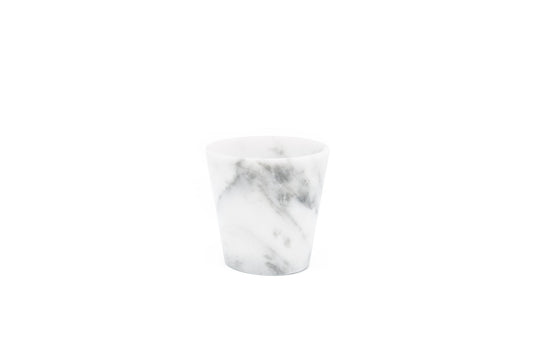 Grappa Glass in White Carrara Marble from Fiammettav Home Collection