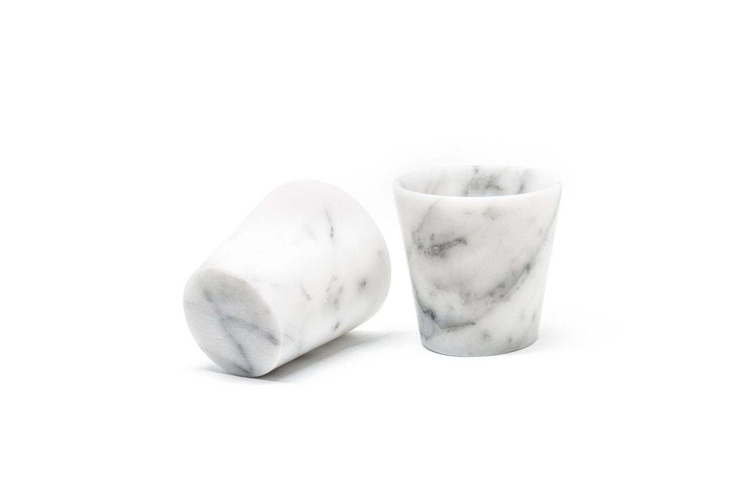 Grappa Glass in White Carrara Marble from Fiammettav Home Collection