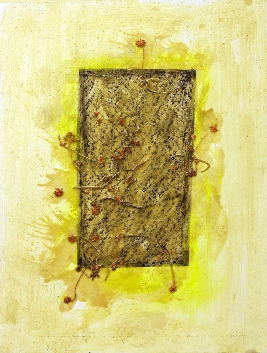 Grass Marks - Original Mixed Media by Claudio Palmieri - 2008 2008