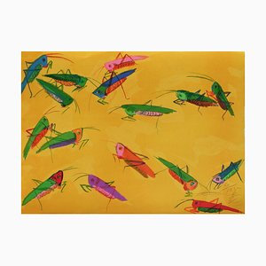 Grasshoppers by Ting Ting Walasse-FMZ-960416