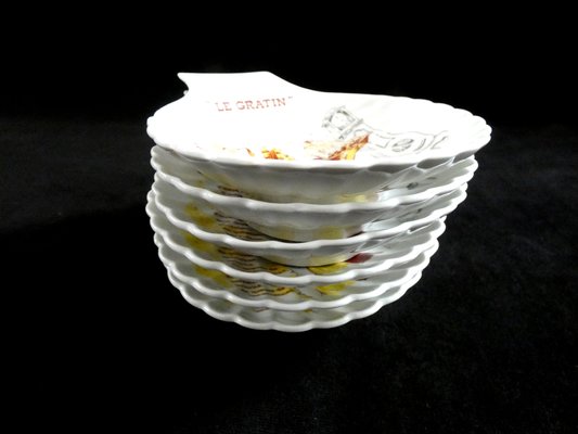 Gratin Serving Plates from Apilco, France, 1970s, Set of 6-ZPI-1702839