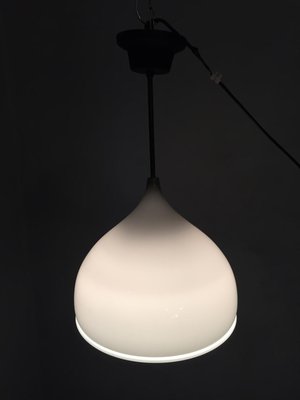 Gray and Milk Glass Ceiling Lamp by Alessandro Pianon for Vistosi-OHK-951327