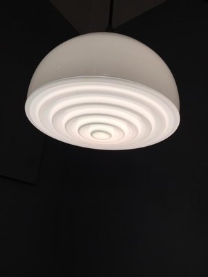 Gray and Milk Glass Ceiling Lamp by Alessandro Pianon for Vistosi-OHK-951327