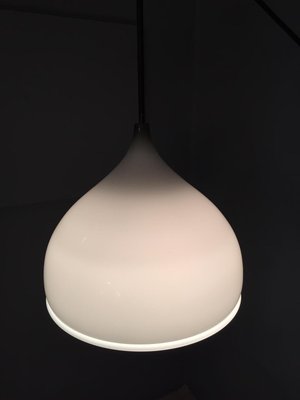 Gray and Milk Glass Ceiling Lamp by Alessandro Pianon for Vistosi-OHK-951327