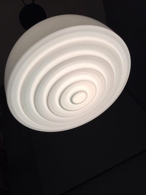 Gray and Milk Glass Ceiling Lamp by Alessandro Pianon for Vistosi-OHK-951327