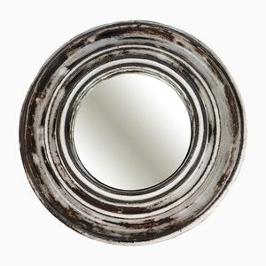 Gray and White Mirror in Vallauris Ceramic from Hofmann, 1950-YBU-1419631