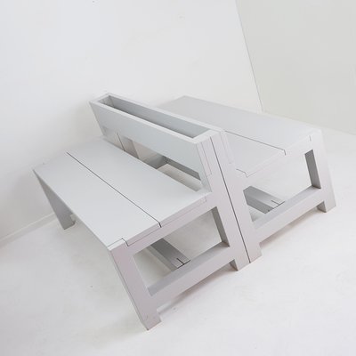 Gray Benches by Claire Bataille & Paul Ibens, Set of 2-NYF-2019038