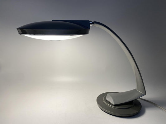 Gray Boomerang Desk Lamp by Luis Perez De La Oliva for Chamarms, Spain, 1960s