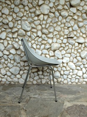 Gray Coquillage Chair by Pierre Guariche for Meurop, 1960s-ZM-999718